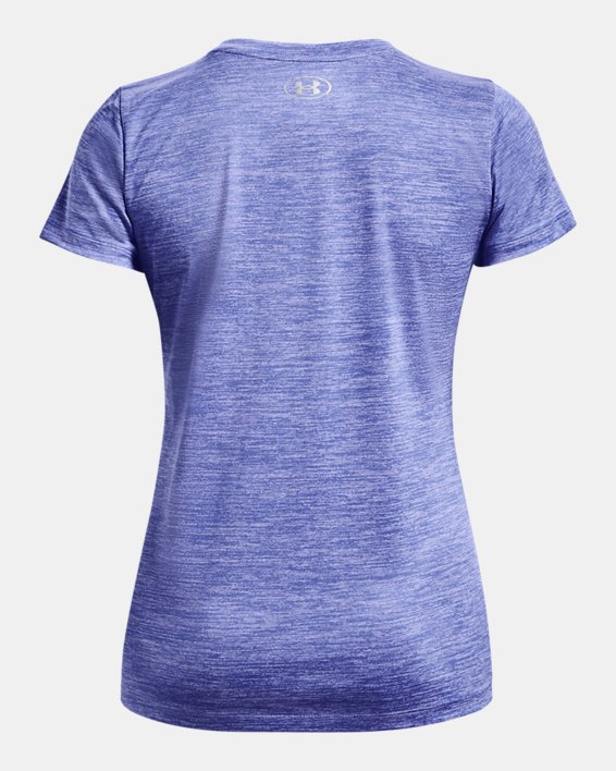 Women's UA Tech™ Twist T-Shirt, Blue, pdpMainDesktop image number 5